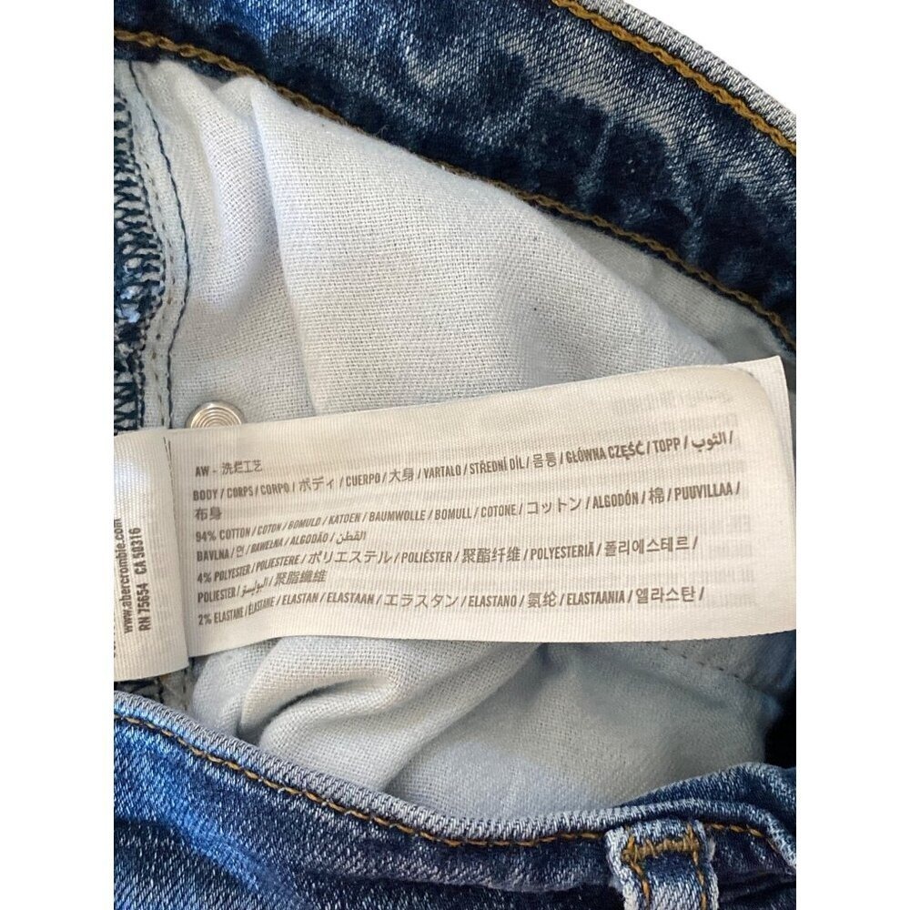 Abercrombie & Fitch blue denim jeans skinny stretch  women 28X28‎ - Picture 7 of 8